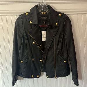 Black, leather jacket